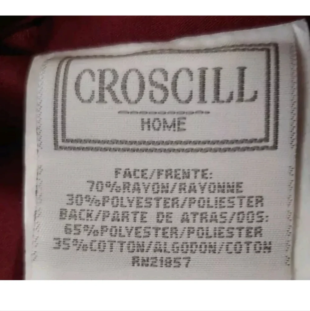 Croscill Chenille Earthy Fall Patchwork Quilted 1 Pillow Sham Standard Sz 26/20